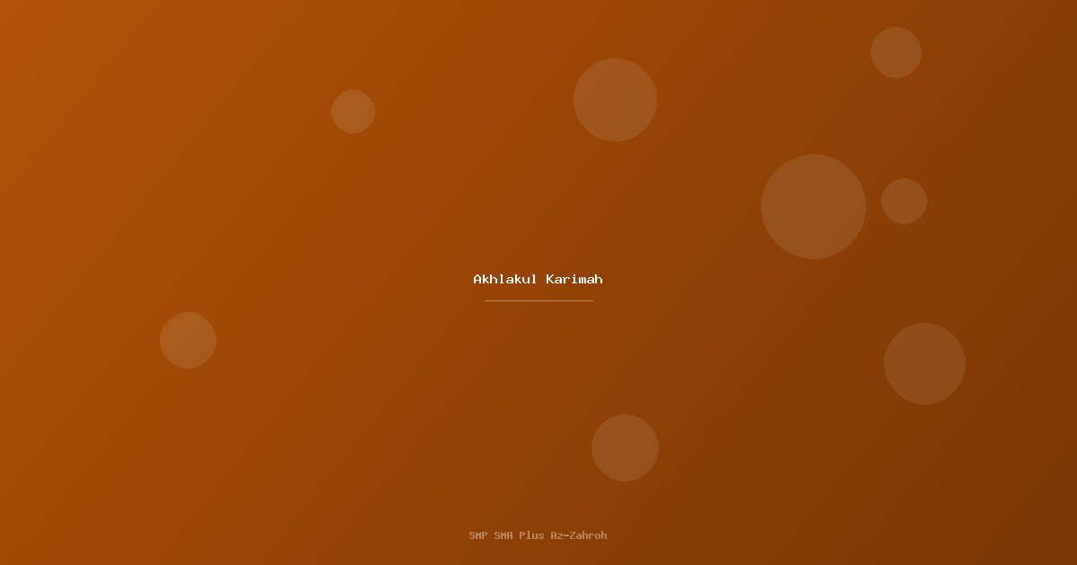 Akhlakul Karimah
